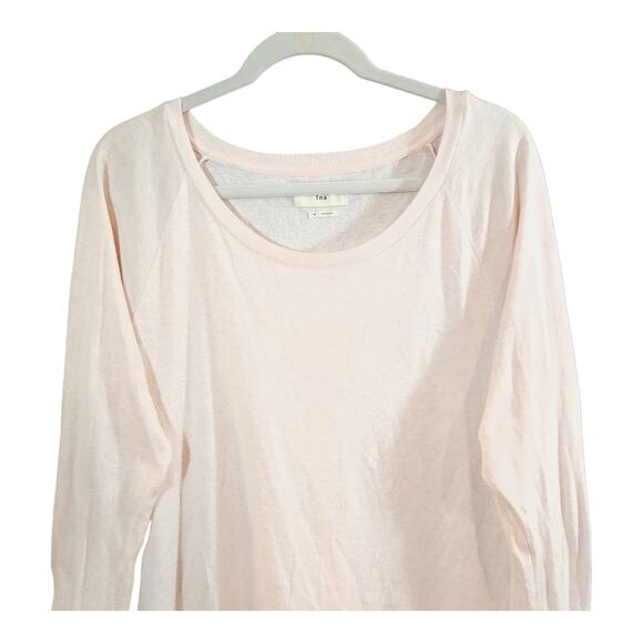 Tna Alpha Raglan Sleeve Oversized Scoop Neck T-shirt in Pink Casual Women's M - Picture 2 of 5